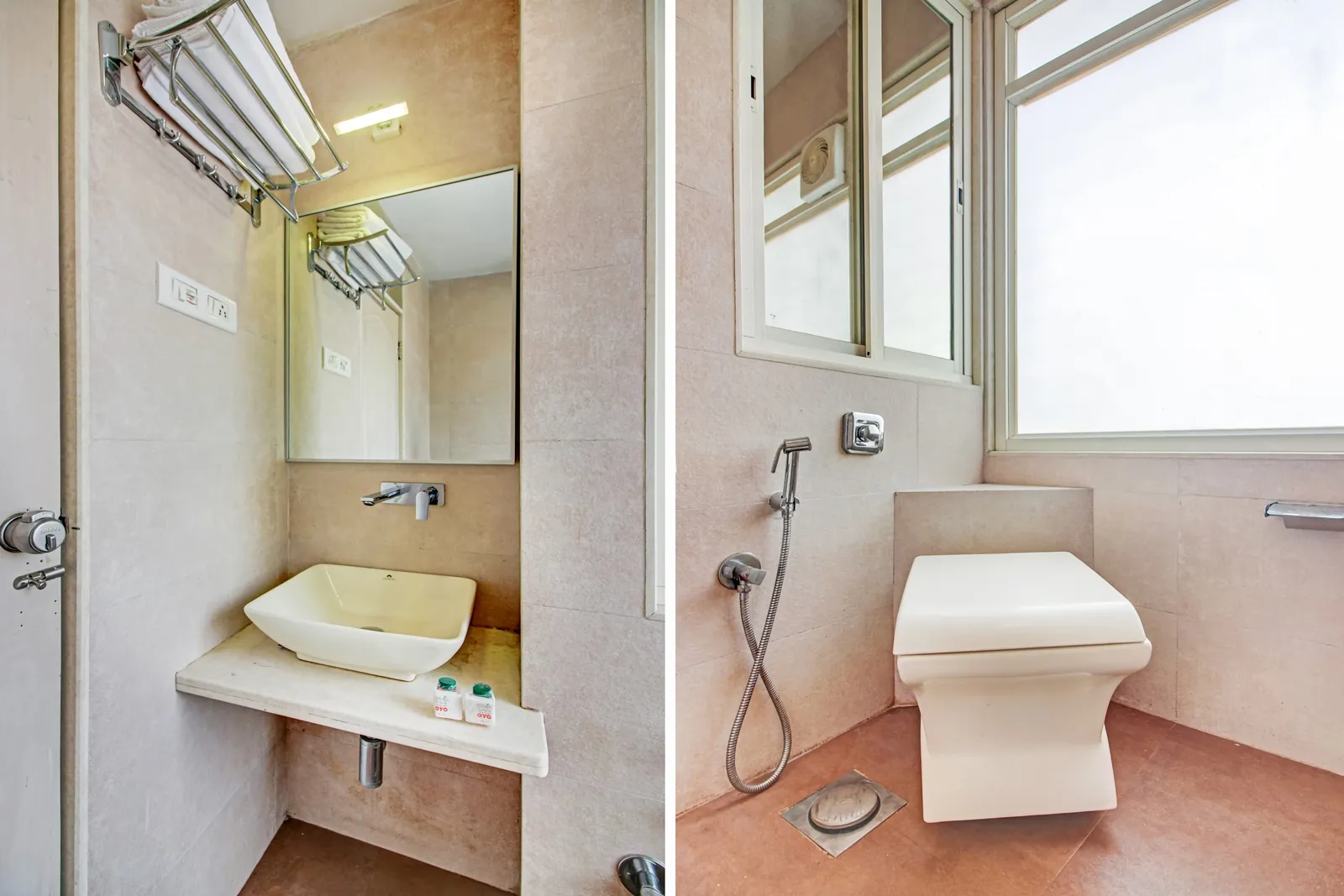 Clean, modern, and hygienic bathroom facilities at Zest Vakola Node